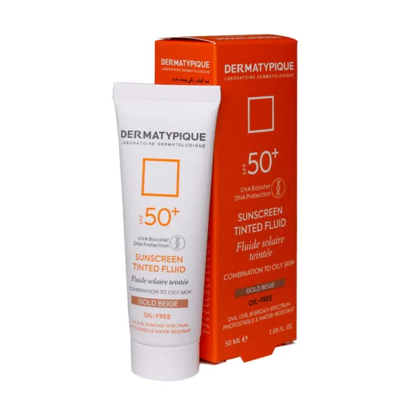 ضد آفتاب فاقد چربی SPF۵۰+ درماتیپیک بژ طلایی